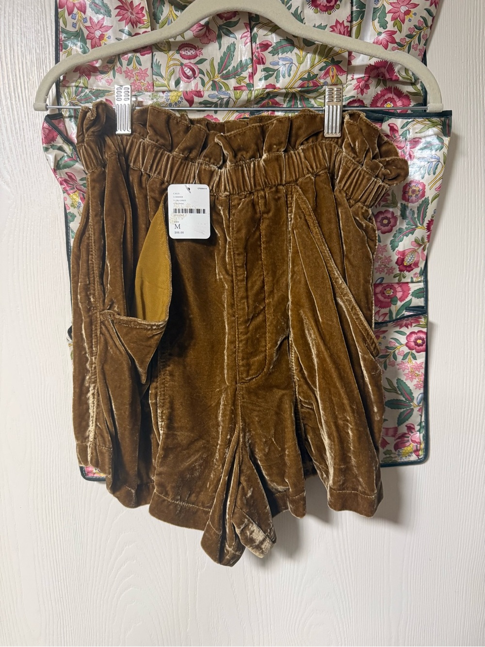 Free people velvet shorts